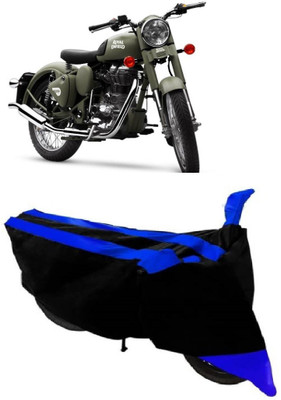 APNEK Two Wheeler Cover for Royal Enfield(Battle Green, Blue)