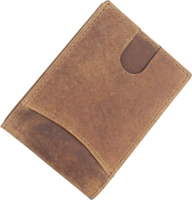treewood Men Formal, Trendy, Evening/Party Tan Genuine Leather Card Holder(10 Card Slots)