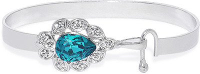 Mahi Alloy Crystal Rhodium Bracelet