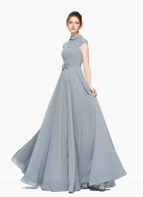 BEELEE TYPS Flared/A-line Gown(Grey)