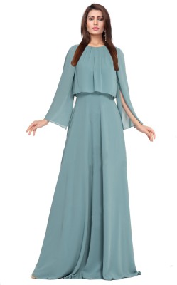 Marziyaa Flared/A-line Gown(Light Blue)