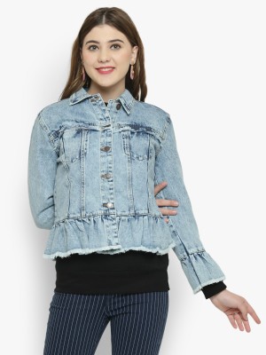 KOTTY Full Sleeve Washed Women Denim Jacket