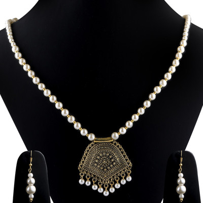 SILVER SHINE Alloy Gold, White Jewellery Set(Pack of 1)