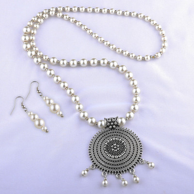 SILVER SHINE Alloy White, Silver Jewellery Set(Pack of 1)