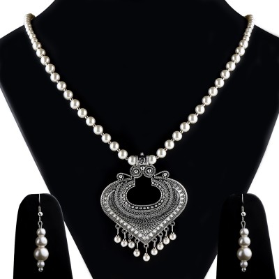 SILVER SHINE Alloy White, Silver Jewellery Set(Pack of 1)