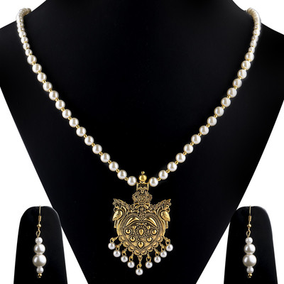 SILVER SHINE Alloy Gold, White Jewellery Set(Pack of 1)