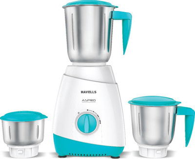 Havells GHFMGAQK075 Premio I 500W 3 Jars Mixer Grinder (Black/Silver)