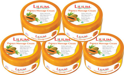 LILIUM Papaya Massage Cream 100ml Pack of 5(100 ml)
