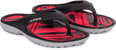 Adda Men Flip Flops(Red , 7)