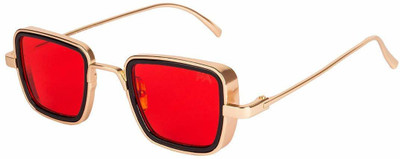 StyleHub Retro Square Sunglasses(For Boys & Girls, Red)