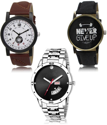 SWIFFIN New latest Designer Combo of 3 Analog Watch  - For Men