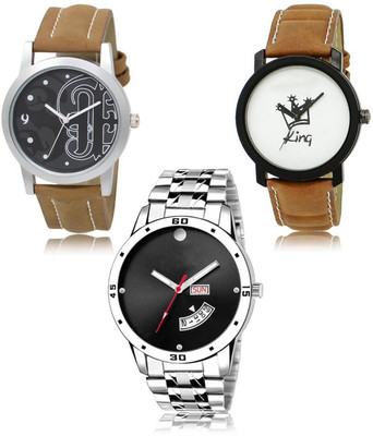 SWIFFIN New latest Designer Combo of 3 Analog Watch  - For Men