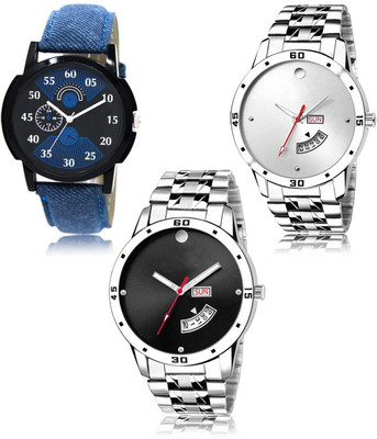 SWIFFIN New latest Designer Combo of 3 Analog Watch  - For Men