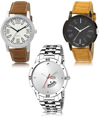 SWIFFIN New latest Designer Combo of 3 Analog Watch  - For Men