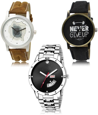 SWIFFIN New latest Designer Combo of 3 Analog Watch  - For Men