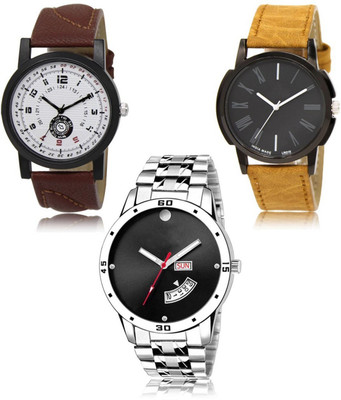SWIFFIN New latest Designer Combo of 3 Analog Watch  - For Men