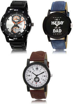 SWIFFIN New latest Designer Combo of 3 Analog Watch  - For Men