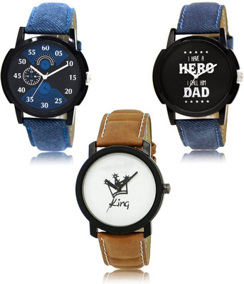 SWIFFIN New latest Designer Combo of 3 Analog Watch  - For Men