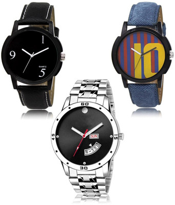 SWIFFIN New latest Designer Combo of 3 Analog Watch  - For Men