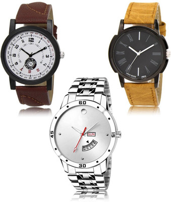 SWIFFIN New latest Designer Combo of 3 Analog Watch  - For Men