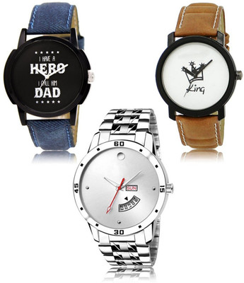 SWIFFIN New latest Designer Combo of 3 Analog Watch  - For Men