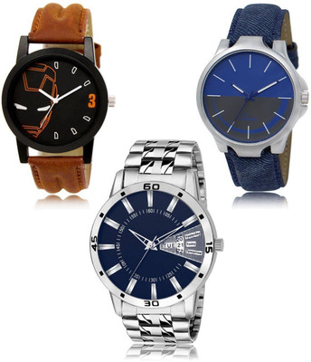 FERRIZZO New latest Designer Combo of 3 Analog Watch  - For Men