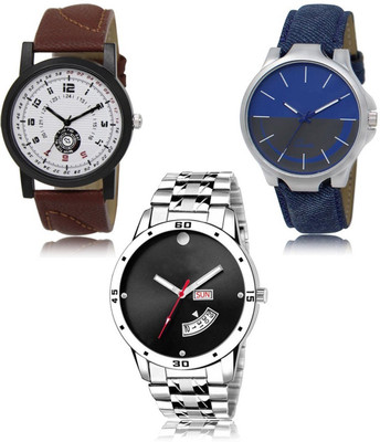 SWIFFIN New latest Designer Combo of 3 Analog Watch  - For Men