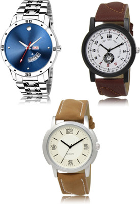 SWIFFIN New latest Designer Combo of 3 Analog Watch  - For Men