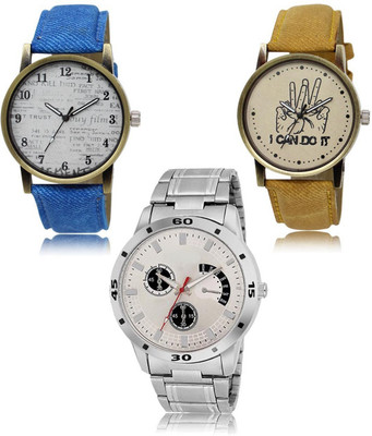 SWIFFIN New latest Designer Combo of 3 Analog Watch  - For Men