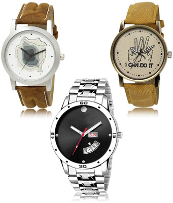 SWIFFIN New latest Designer Combo of 3 Analog Watch  - For Men