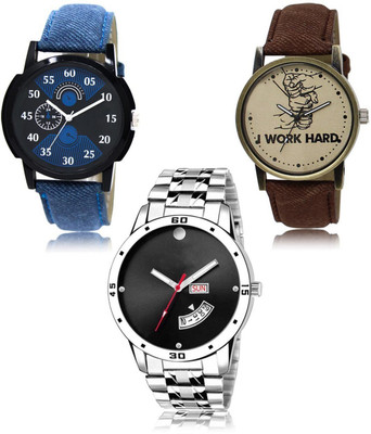 SWIFFIN New latest Designer Combo of 3 Analog Watch  - For Men