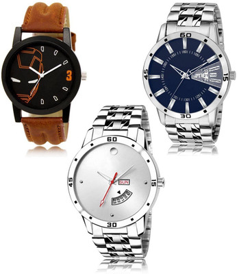SWIFFIN New latest Designer Combo of 3 Analog Watch  - For Men