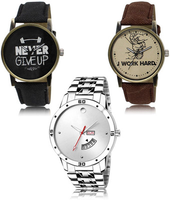 SWIFFIN New latest Designer Combo of 3 Analog Watch  - For Men