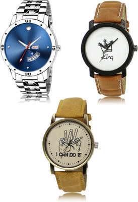 SWIFFIN New latest Designer Combo of 3 Analog Watch  - For Men