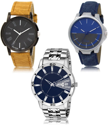 SWIFFIN New latest Designer Combo of 3 Analog Watch  - For Men