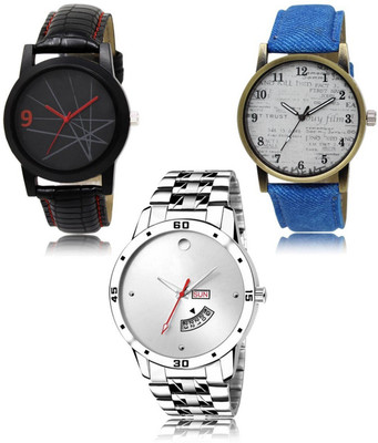 SWIFFIN New latest Designer Combo of 3 Analog Watch  - For Men