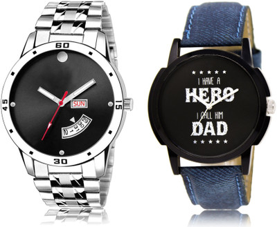 SWIFFIN New Latest Designer Combo of 2 Analog Watch  - For Men