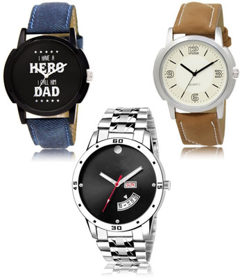 SWIFFIN New latest Designer Combo of 3 Analog Watch  - For Men