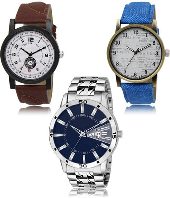 SWIFFIN New latest Designer Combo of 3 Analog Watch  - For Men