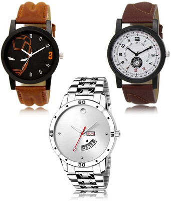 FERRIZZO New latest Designer Combo of 3 Analog Watch  - For Men