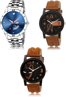 FERRIZZO New latest Designer Combo of 3 Analog Watch  - For Men