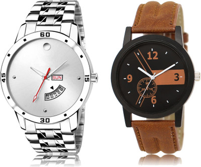 SWIFFIN New Latest Designer Combo of 2 Analog Watch  - For Men