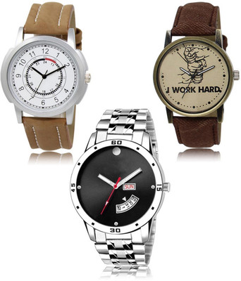 SWIFFIN New latest Designer Combo of 3 Analog Watch  - For Men