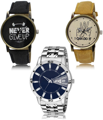 FERRIZZO New latest Designer Combo of 3 Analog Watch  - For Men
