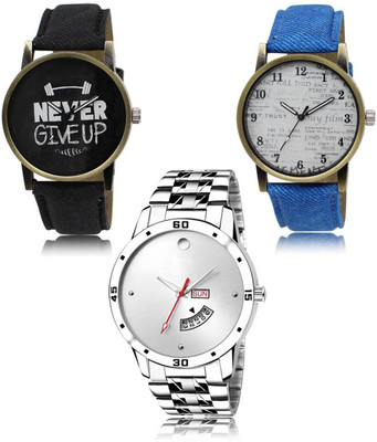 SWIFFIN New latest Designer Combo of 3 Analog Watch  - For Men