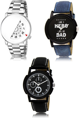 SWIFFIN New latest Designer Combo of 3 Analog Watch  - For Men