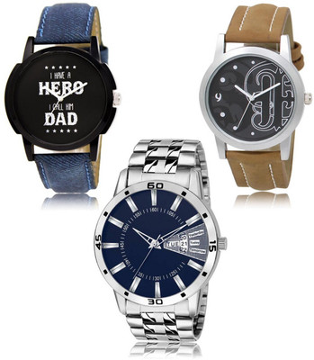 SWIFFIN New latest Designer Combo of 3 Analog Watch  - For Men