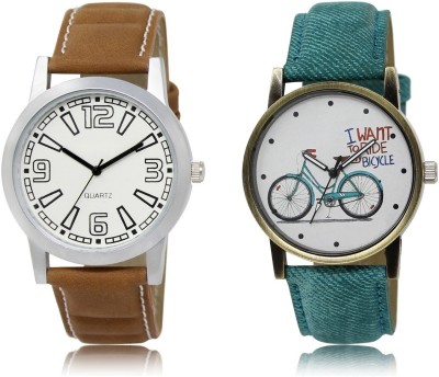 SWIFFIN New Latest Designer Combo of 2 Analog Watch  - For Couple