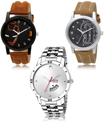 SWIFFIN New latest Designer Combo of 3 Analog Watch  - For Men