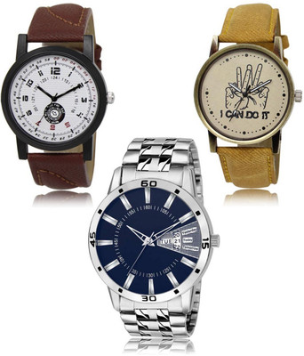 SWIFFIN New latest Designer Combo of 3 Analog Watch  - For Men